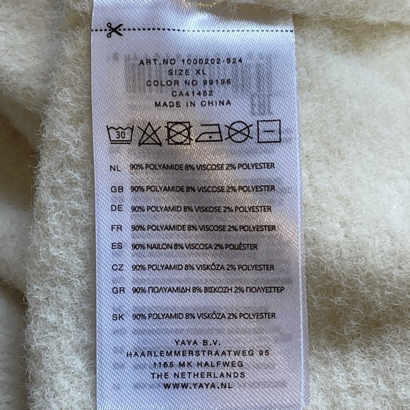 YAYA Women Cream Funnel Neck Sweater XL - Picture 11 of 12